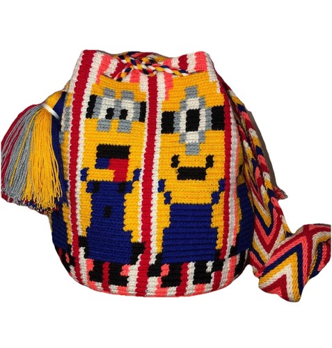 Authentic Wayuu Mochila Colombian Minions Crossbody Bag