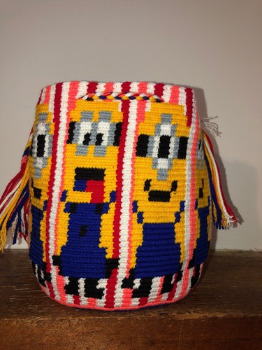 Authentic Wayuu Mochila Colombian Minions Crossbody Bag - photo 3