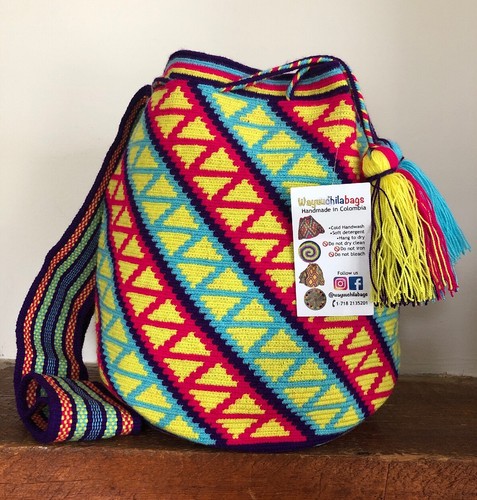 Authentic Wayuu Mochila Colombian Bag Large Single Thread - photo 3