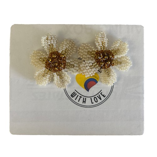 NEW Flower Earrings Beaded Colombian Jewelry Embera chami