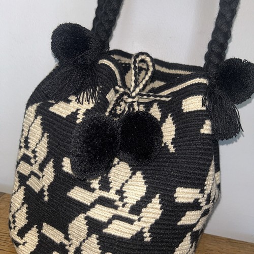 Authentic 100% Wayuu Mochila Colombian Bag Large Neutral - photo 4