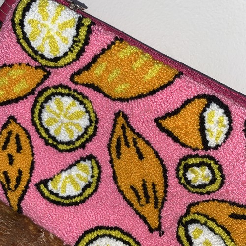 Authentic Wayuu Crossbody Clutch Bag Medium Limes Pink - photo 3