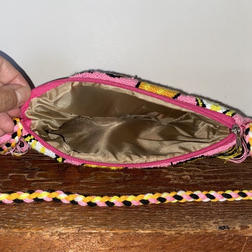 Authentic Wayuu Crossbody Clutch Bag Medium Limes Pink - photo 4