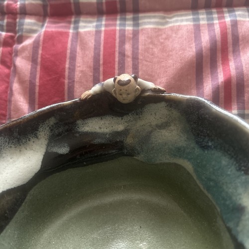 Vintage Rare And Unusual Bowl Japanese Sumida Gawa - 3 People - photo 4