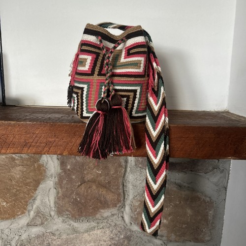 Authentic 100% Wayuu Mochila Bag Mini Size Boho Shoulder Bag - photo 3