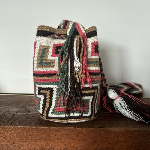 Authentic 100% Wayuu Mochila Bag Mini Size Boho Shoulder Bag - photo 4