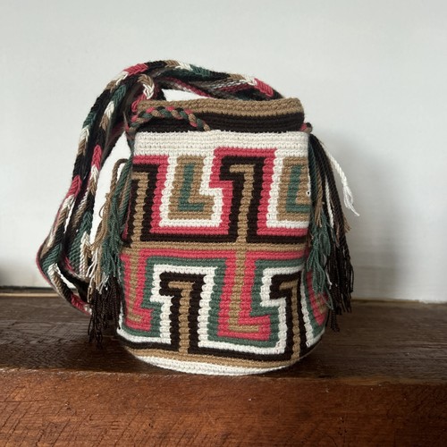 Authentic 100% Wayuu Mochila Bag Mini Size Boho Shoulder Bag - photo 5