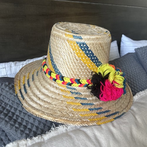 Colombian Wayuu Handwoven Straw Panama Sun Hat