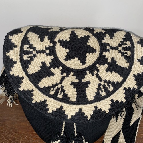 Authentic Wayuu Mochila Colombian Bag - Black Butterflies - photo 4