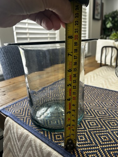 Vintage Glass Hurricane Candle Holder, Large, Hand Blown - photo 2
