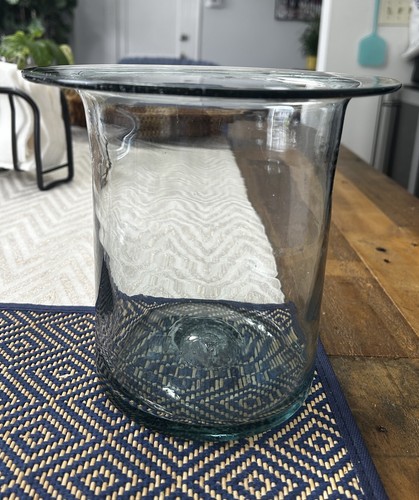 Vintage Glass Hurricane Candle Holder, Large, Hand Blown - photo 3
