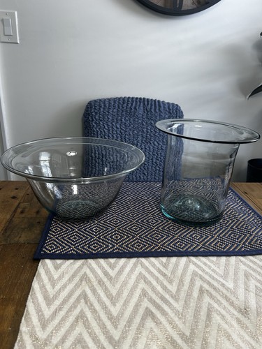 Vintage Glass Hurricane Candle Holder, Large, Hand Blown - photo 5