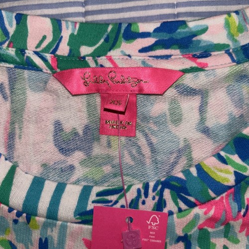 NWT Lilly Pulitzer Jansen Sweatshirt Blue Ibiza Cabana XS - photo 5