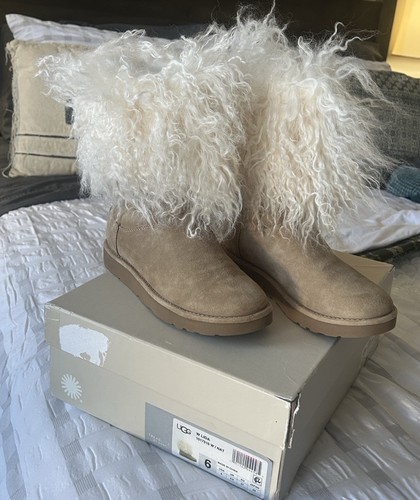 NEW UGG Lida Classic Mongolian Sheepskin Cuff Winter Boots
