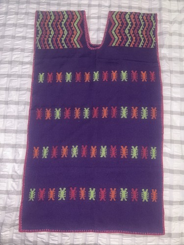 Kaftan Handwoven dress Mexican huipil San Juan Colorado Purple - photo 3