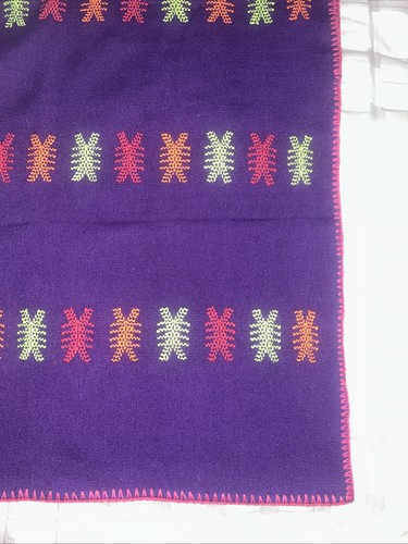 Kaftan Handwoven dress Mexican huipil San Juan Colorado Purple - photo 4