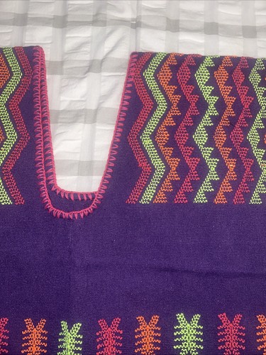 Kaftan Handwoven dress Mexican huipil San Juan Colorado Purple - photo 5