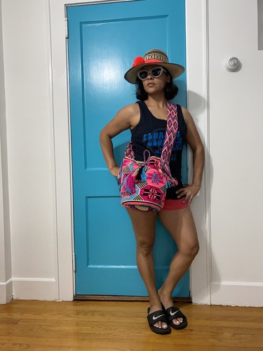 Authentic Wayuu Mochila Colombian Bag Large Neon Colors - photo 2