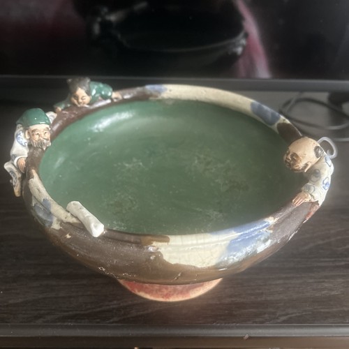 Vintage Rare And Unusual Bowl Japanese Sumida Gawa - 3 People - photo 2