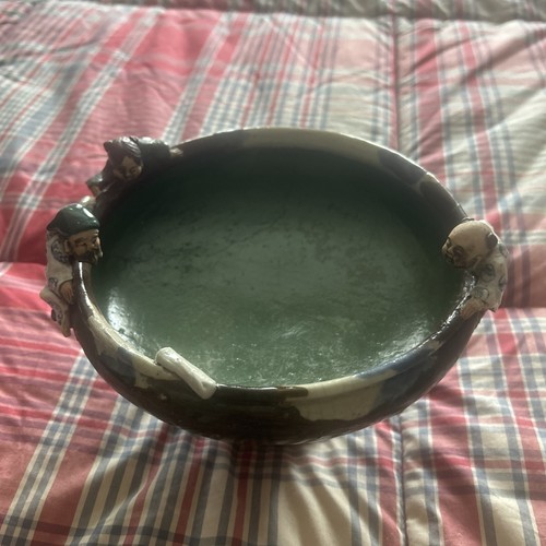 Vintage Rare And Unusual Bowl Japanese Sumida Gawa - 3 People - photo 3