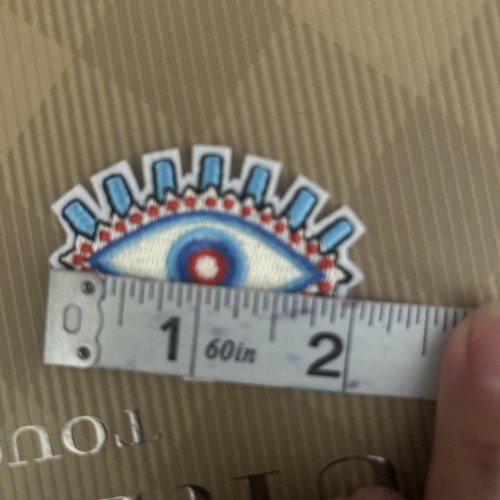 Set Of 4 EVIL EYE IRON ON PATCH 2" Small Embroidered Applique - photo 3