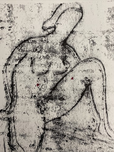 2 Pc ALFRED BIRDSEY Original Charcoal Paintings - photo 4