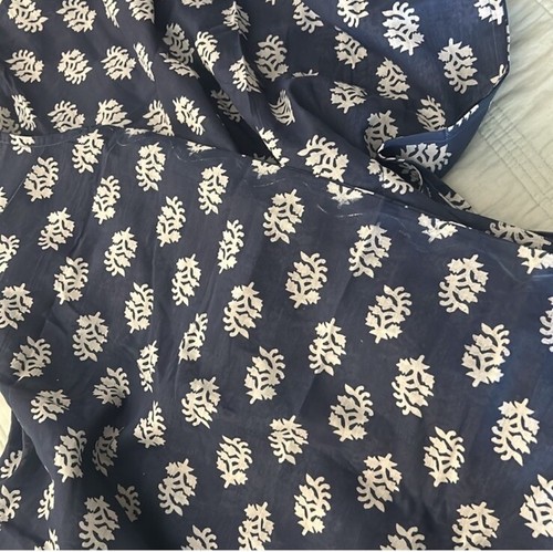 NWOT Floral hand Block Printed Long Kaftan Dress Blue Printed Ka - photo 5