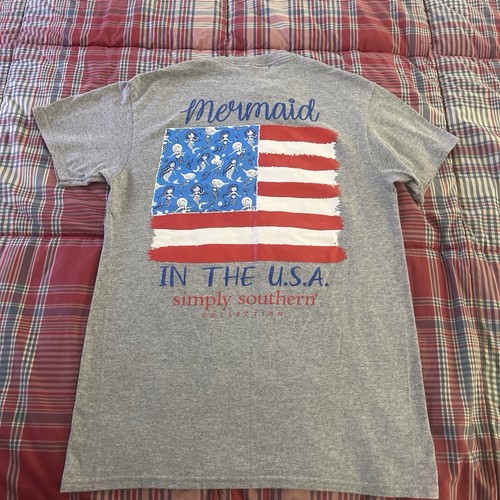 Simply Southern Patriotic Mermaid In The USA Women’s S Tee - photo 3