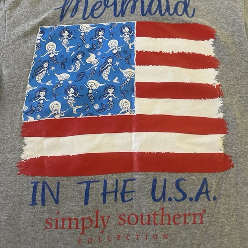 Simply Southern Patriotic Mermaid In The USA Women’s S Tee - photo 4