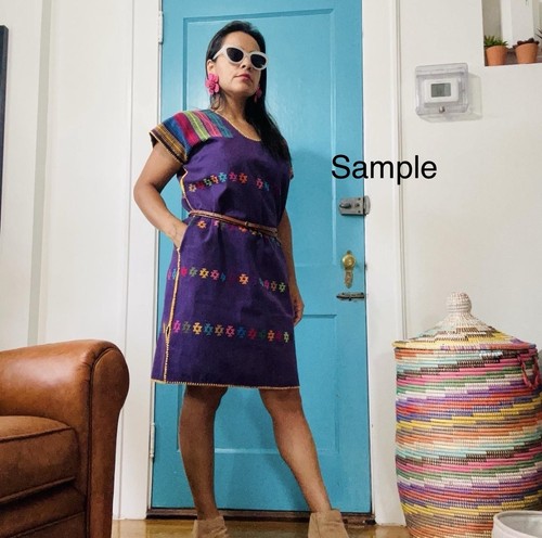 Kaftan Handwoven dress Mexican huipil San Juan Colorado Green - photo 2