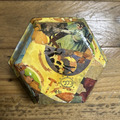 Butterfly And French Hexagon Glass Statement Bowl 6" Diameter - photo 2