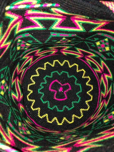 Authentic 100% Wayuu Mochila Colombian Bag Large Black - photo 5