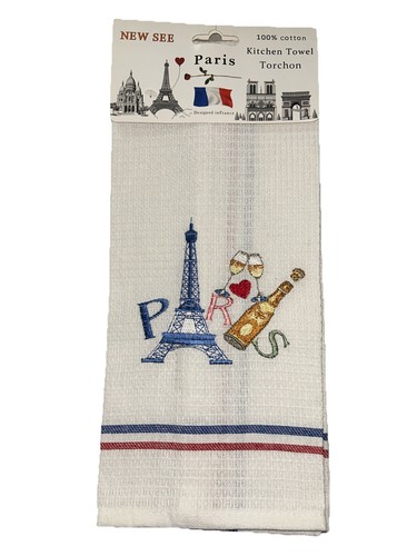 Paris Kitchen Towel France Eiffel Tower Brand New 100% cotton