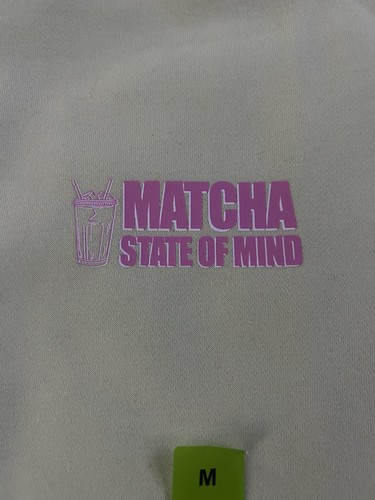 NWT Primark hoodie Matcha State of Mind graphic print M Light Gr - photo 2
