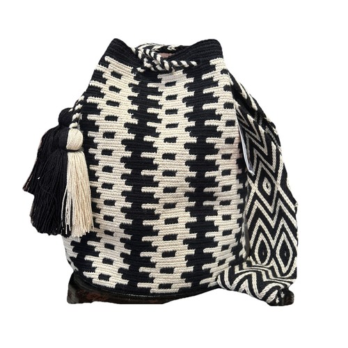 Authentic 100% Wayuu Mochila Colombian Bag Large Size Neutral