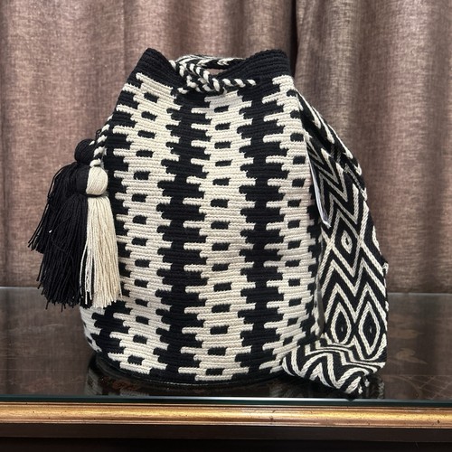 Authentic 100% Wayuu Mochila Colombian Bag Large Size Neutral - photo 2