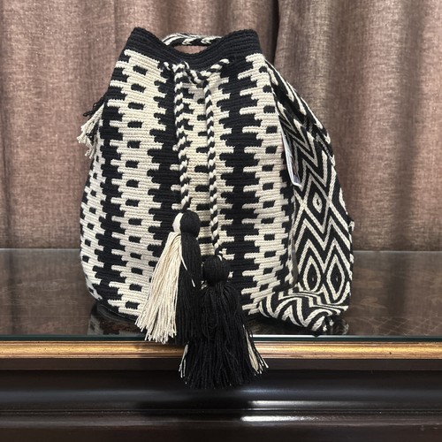 Authentic 100% Wayuu Mochila Colombian Bag Large Size Neutral - photo 3