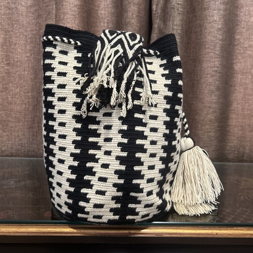 Authentic 100% Wayuu Mochila Colombian Bag Large Size Neutral - photo 4