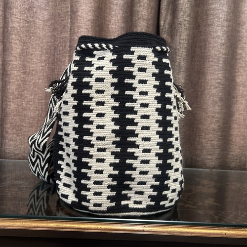 Authentic 100% Wayuu Mochila Colombian Bag Large Size Neutral - photo 5
