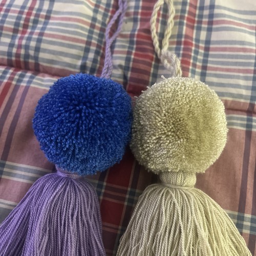 2 Pcs Wayuu Colorful Pom Pom Tassel Bag Charms (Set #1) - photo 3
