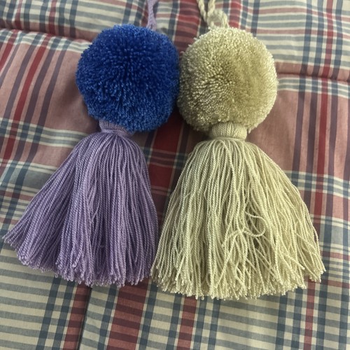 2 Pcs Wayuu Colorful Pom Pom Tassel Bag Charms (Set #1) - photo 4