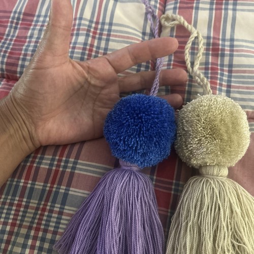 2 Pcs Wayuu Colorful Pom Pom Tassel Bag Charms (Set #1) - photo 5