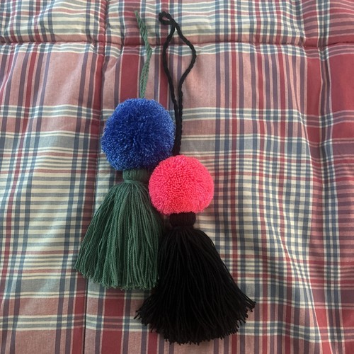 2 Pcs Wayuu Colorful Pom Pom Tassel Bag Charms