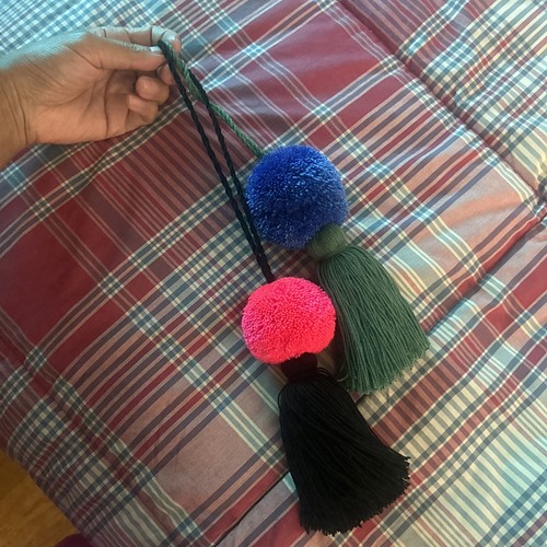 2 Pcs Wayuu Colorful Pom Pom Tassel Bag Charms - photo 2