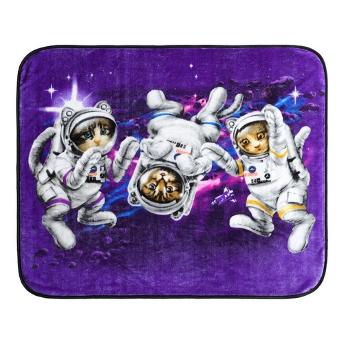 Wild Frontier Wilderness Plush Throw 50"x 60" Space Cats