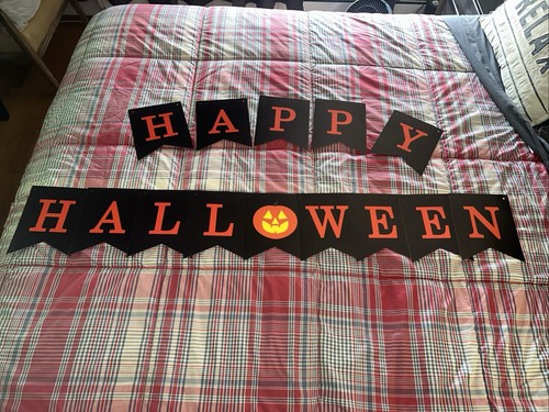 Happy Halloween Banner Black And Orange - photo 3