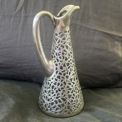 Antique Black Starr & Frost Sterling Silver Overlay Pitcher - photo 5