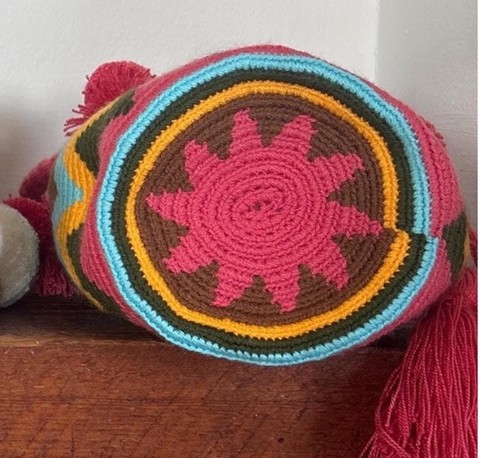 Authentic Wayuu Mochila Mini Boho Tote Bag Chevron Multicolor - photo 3