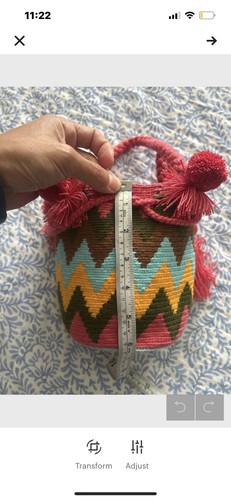 Authentic Wayuu Mochila Mini Boho Tote Bag Chevron Multicolor - photo 5