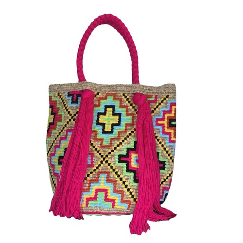 Authentic 100% Wayuu Mochila Colombian Bag Large